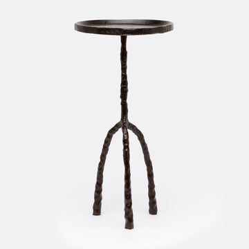 Hester Side Table, Bronze, Notched Iron