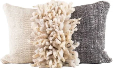 Makun Pillow - Dreadlock Grey/White