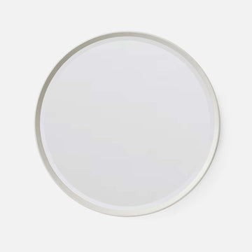Emma Bright White Faux Shagreen Mirror