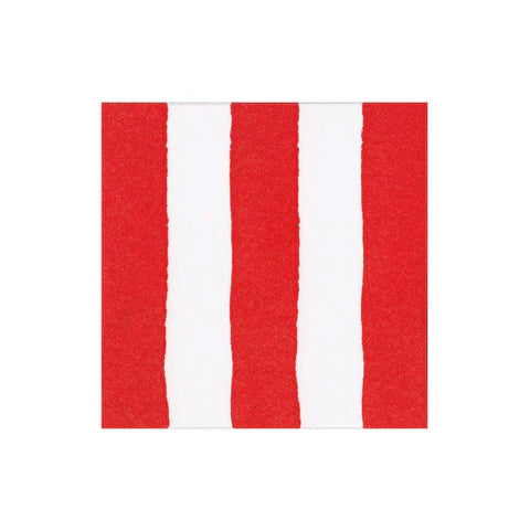 Caspari Cafe Stripe Cocktail Napkin