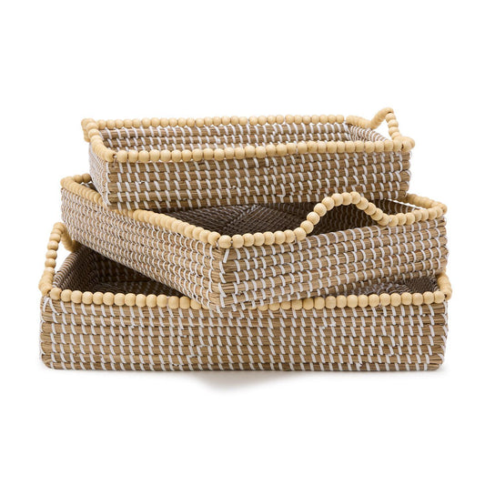 Natural Seagrass Rectangle Tray - Large
