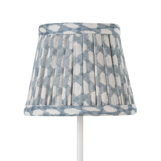 Fermoie Lampshade in Light Blue Wicker for Zafferano Poldina Pro