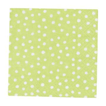 Caspari Green Dot Cocktail Napkins
