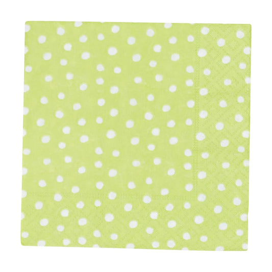 Caspari Green Dot Cocktail Napkins