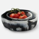 Beatrix Black Swirled Serving Bowl - Resin - Large