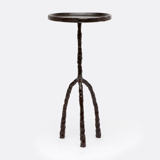 Hester Side Table, Bronze, Notched Iron