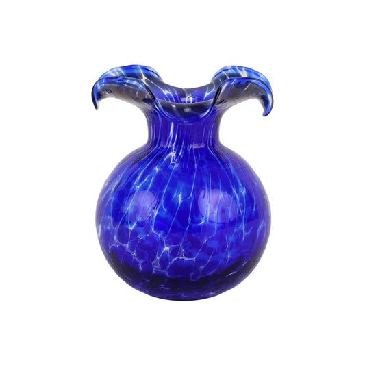 Hibiscus Tortoisshell Vase Cobalt
