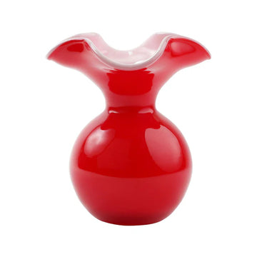 Hibiscus Red Small Fluted Vase