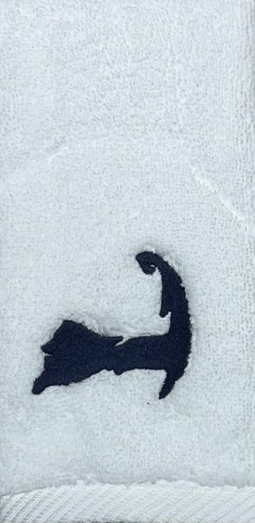 Milagro Fingertip Towel 12 x 20 White - Cape Cod Custom Logo