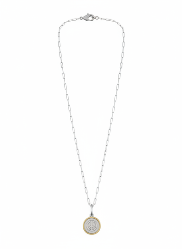 Aspen and Salt Necklace With Peace Sign Charm