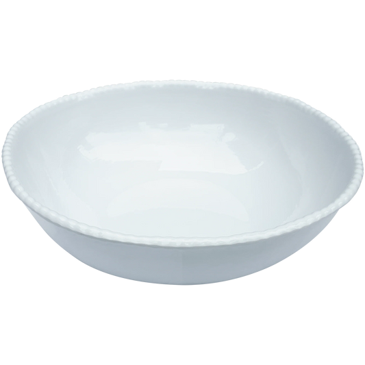 Bead Serving Bowl - White