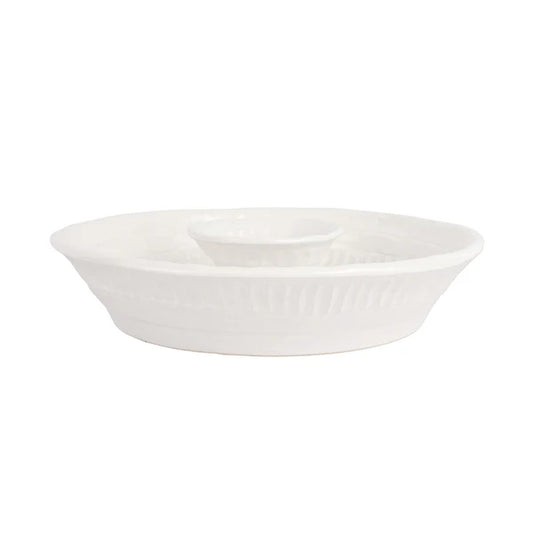 Vietri - Pietra Serena Chip and Dip Dish