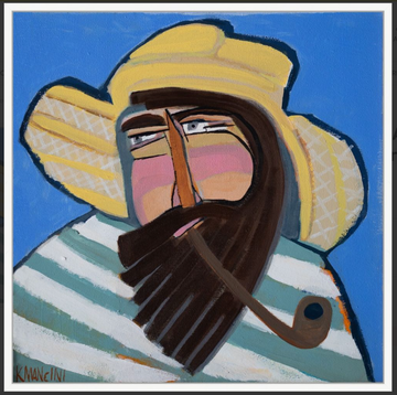 Sailor With Green And White Striped Shirt