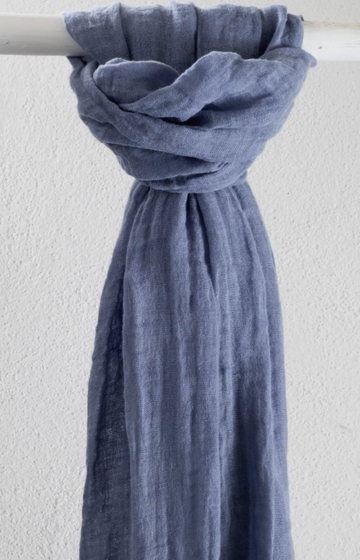 Lissoy Solid Color Scarf -100% Linen