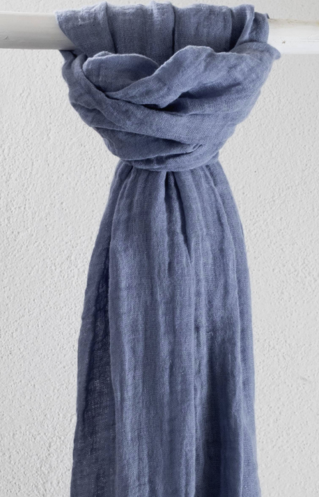 Lissoy Solid Color Scarf -100% Linen