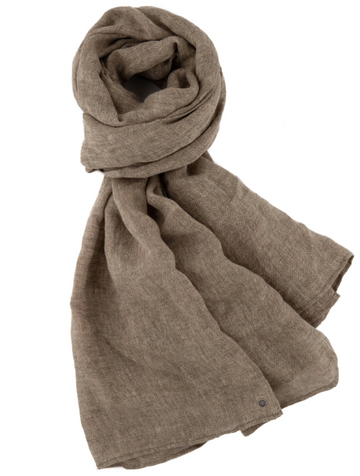 Lissoy Solid Color Scarf -100% Linen - 34" x 84"