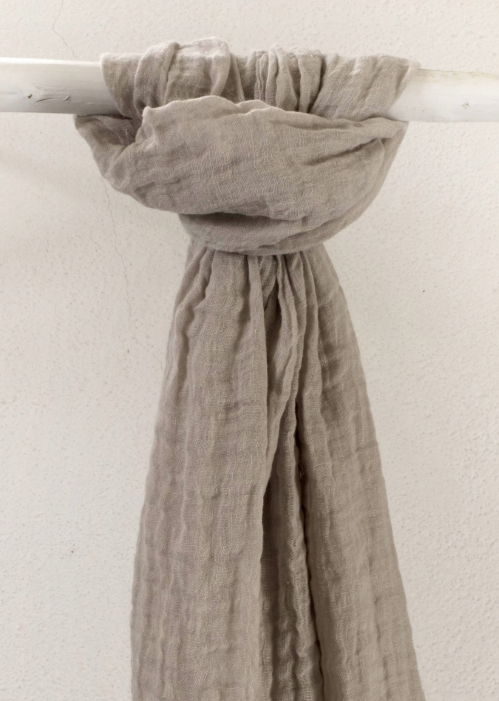 Lissoy Solid Color Scarf -100% Linen