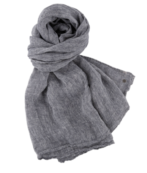 Lissoy Solid Color Scarf -100% Linen - 34" x 84"