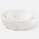 Beatrix White Swirled Serving Bowl - Resin - Large