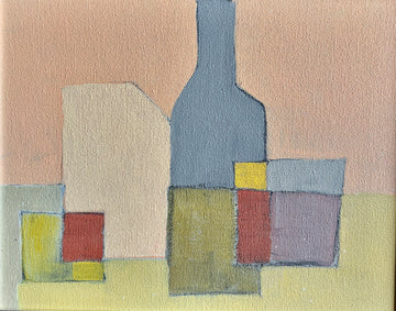 Michael A Giaquinto - Green/Blue Bottle With Pink Background 8 x 10