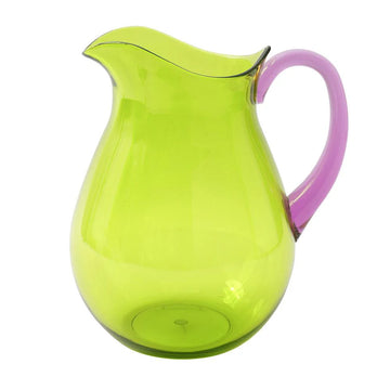 Green Acrylic Pitcher With Amethyst Handle - 64 oz
