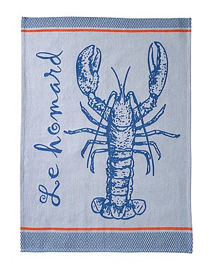 A La Peche Bleu Tea Towel