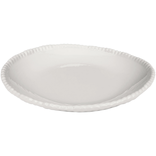 Bead Salad Plate - White